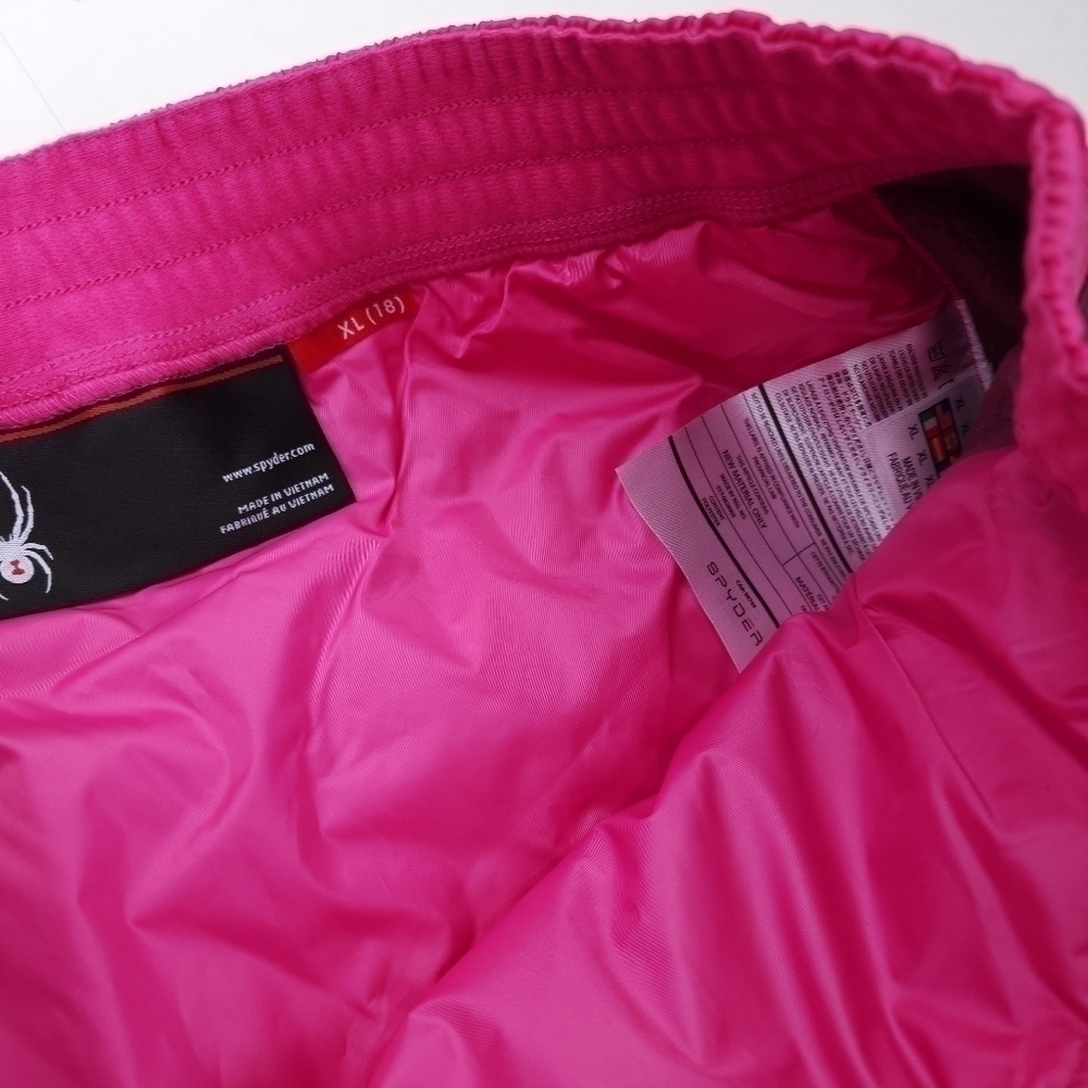 New Spyder Pink Purple Thinsulate puffer Fleece Skirt Sz Girls XL - Picture 7 of 11